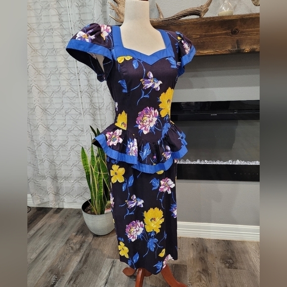 Leslie Lucks Dress, Size Small, Very Good Good Condition, Vintage - Picture 3 of 6